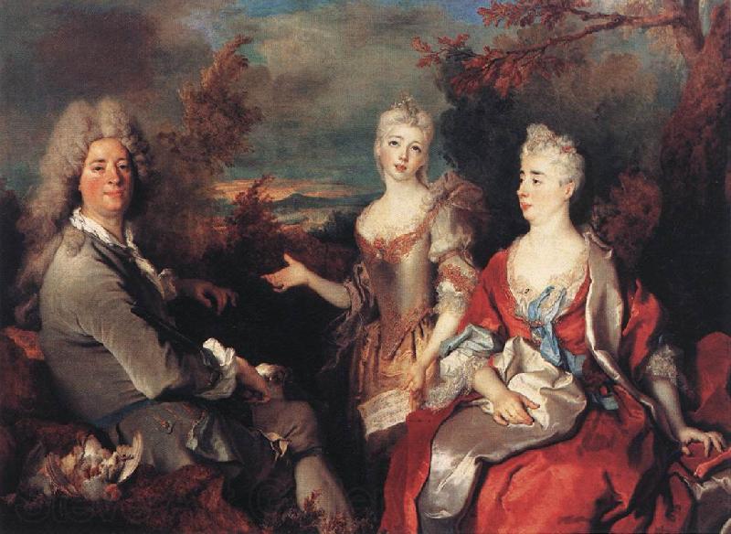Nicolas de Largilliere The Artist and his Family Norge oil painting art